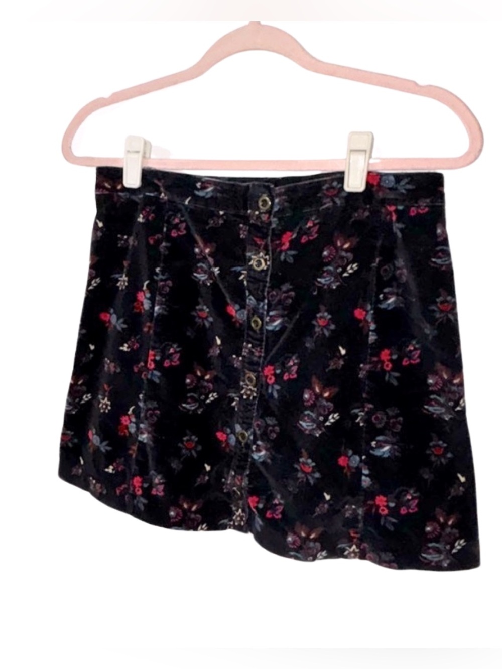 Hollister Black Floral Skirt